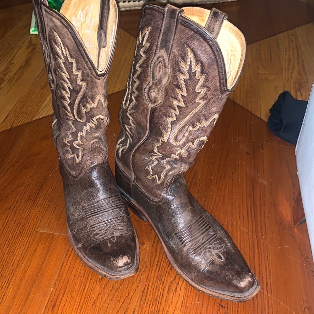 Chocolate Cowboy Boots Women 8.5/ Men 6.5